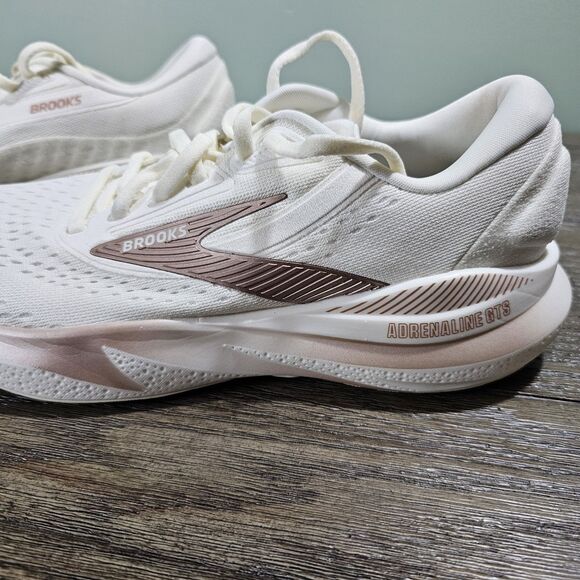 Brooks Adrenaline GTS 24 Women's Run/Walk Road Coconut/Rose Gold/ White Size 7.5 - Picture 10 of 16